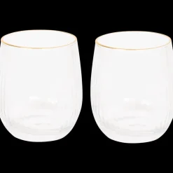 Drinkglazen met gouden rand 2 Stuks | Action NL Sale