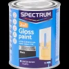 Spectrum 2-in-1 hoogglans verf zwart Zwart 750 ml | Action NL Discount